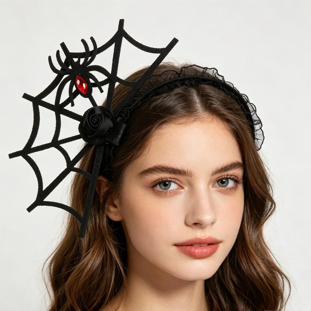 Spider Witch Halloween Party Hair Hoop Flowers Ghost Festival Headpiece  Kids Children Adult