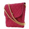 CHANEL Chain pouch Pouch micro Red cotton Women Used