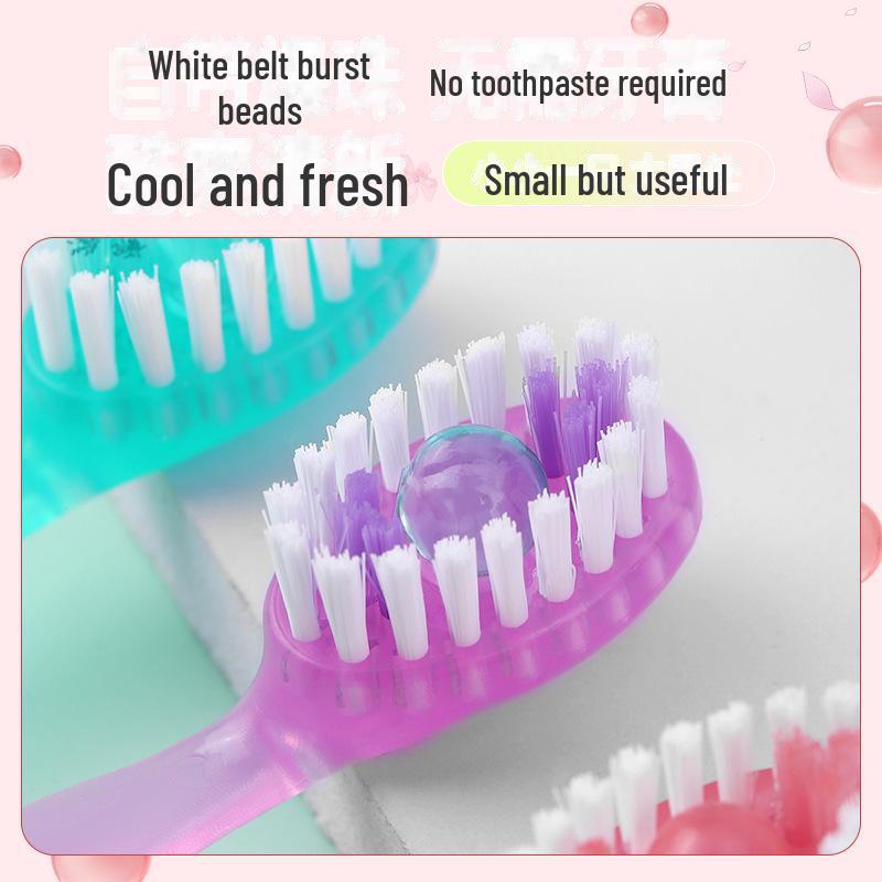 Bursting Bead Mini Toothbrush - Fresh Breath Portable Adult Toothbrush