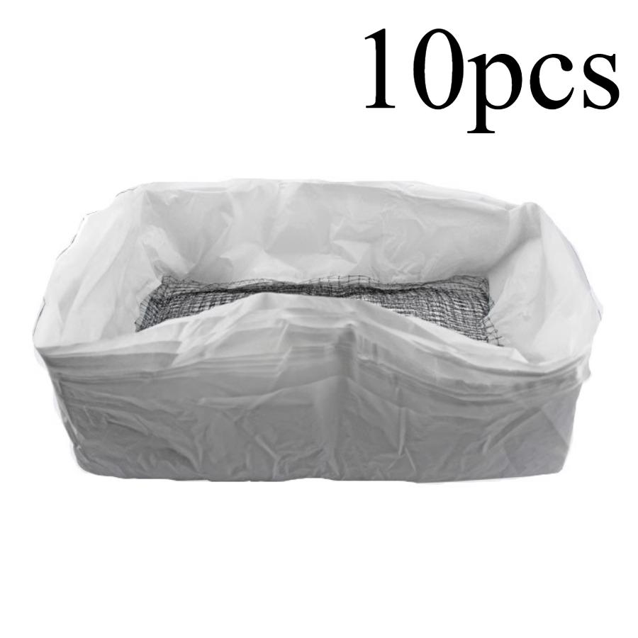 

10pcs Reusable Cat Feces Filter Hands Free Pet Cat Excrement Liners with Filter Net Pet Hygienic Litter Box Liners Pet Cleaning