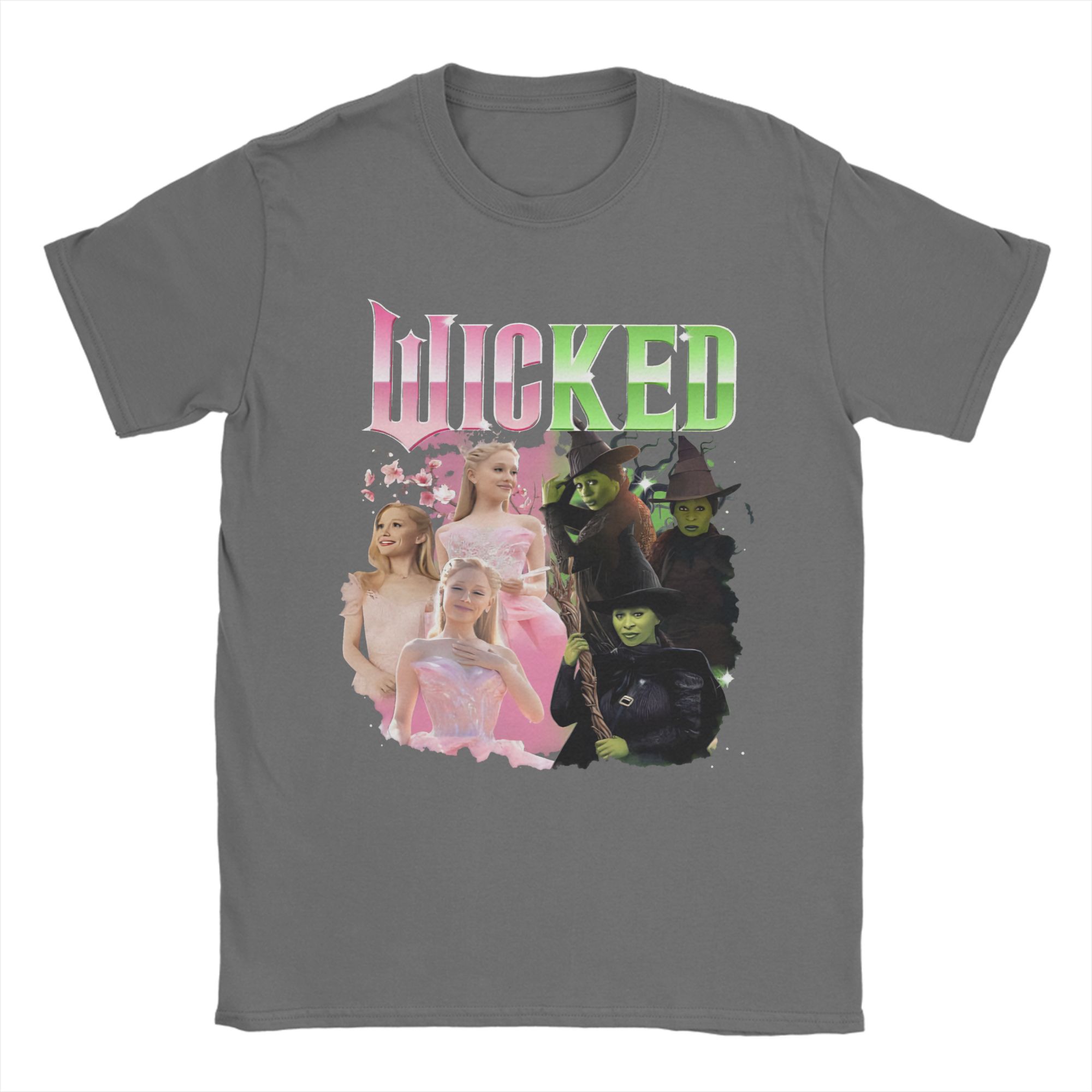 Mens Womens Elphaba and Glinda The Wicked Changed for good T Shirt 100% Cotton Graphic Flim Printed T-Shirt  Clothing Outfits 4XL