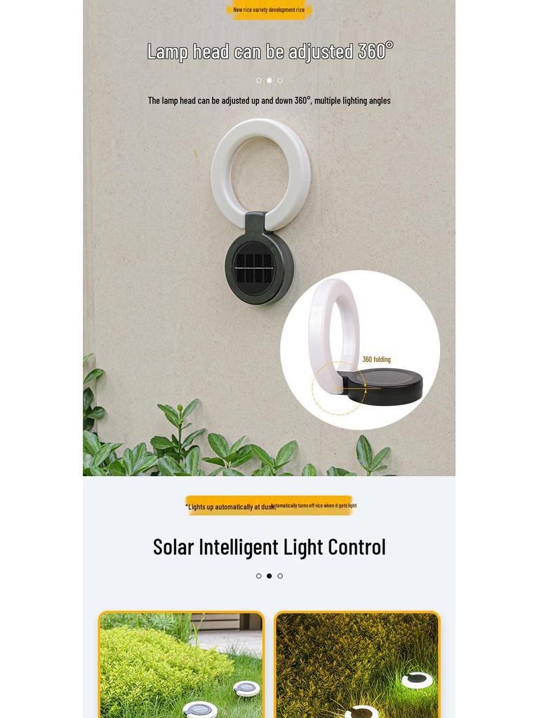 Waterproof Solar Folding Ground Lights for Courtyard, Staircase, and Garden