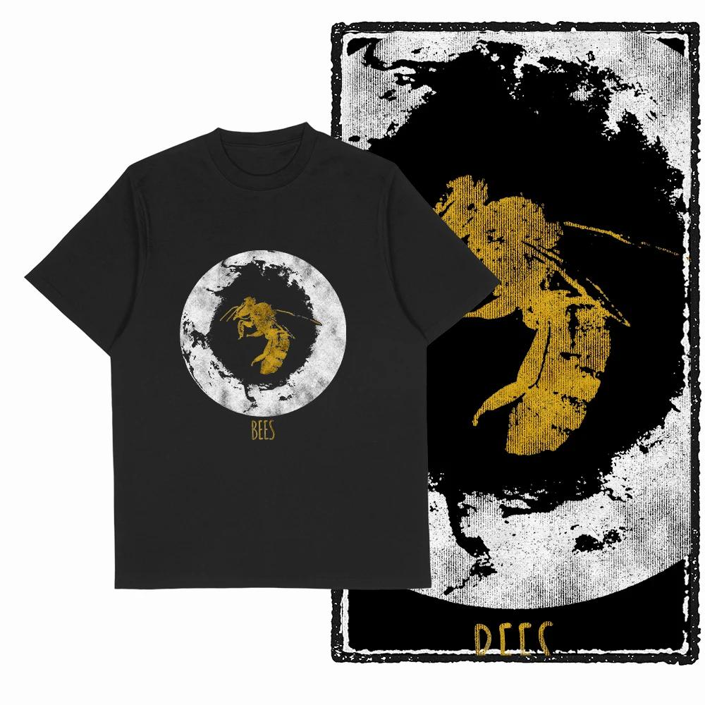 2025 100 Cotton Funny Cool Bee Print Pattern Mens Tshirt Tide Cool Plus Size Mens Novel Tshirt