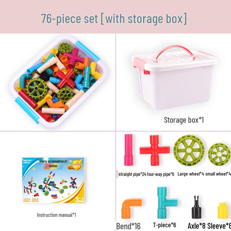 Water Pipe Building Blocks Toy for Kids Aged 2-3 – Intellectual Development Toy