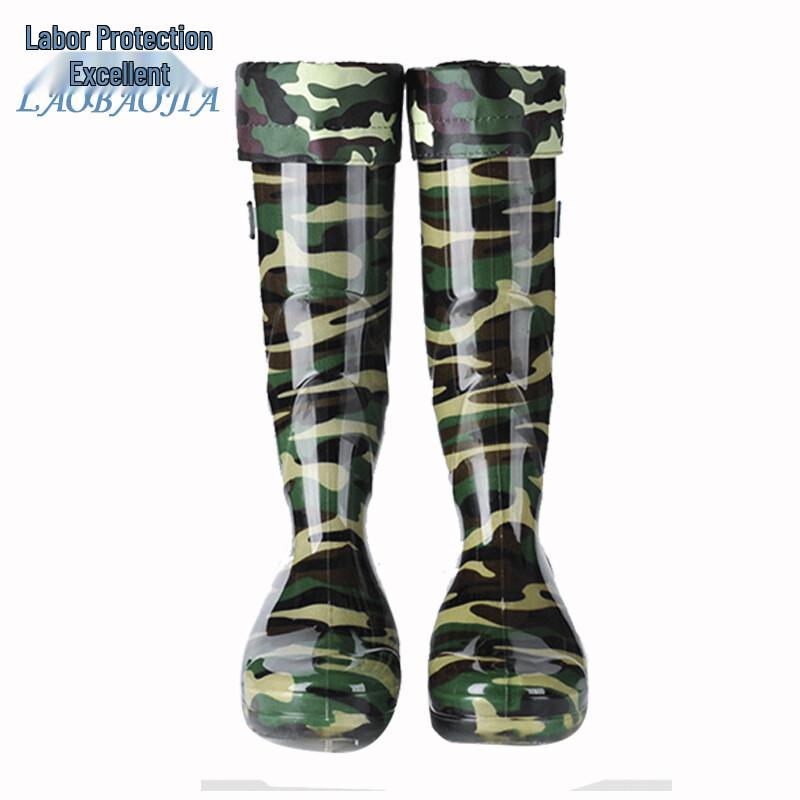 Protective High-Top Rain Boots with Removable Fleece Lining 41
