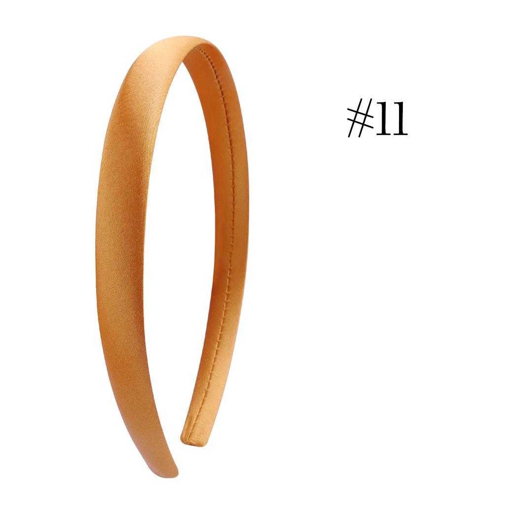 1,5 cm Einfache Stirnbänder Satin Bastelstirnband DIY Haarband Bunte Satinbezogene Stirnbänder für Mädchen Frauen