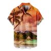 Hawaiian Tropical Print Short Sleeve Shirt, Casual Summer Beach Wear