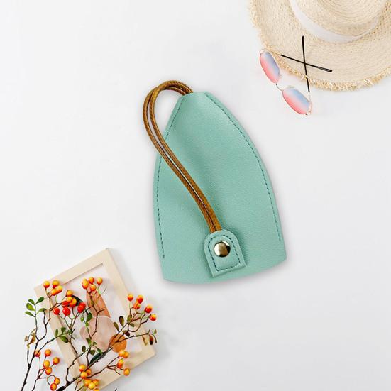 Pull-out Car Key Bag Drawstring Portable Large Capacity Faux Leather Waterproof Handmade Key Storage Case Protector Cover Pouch