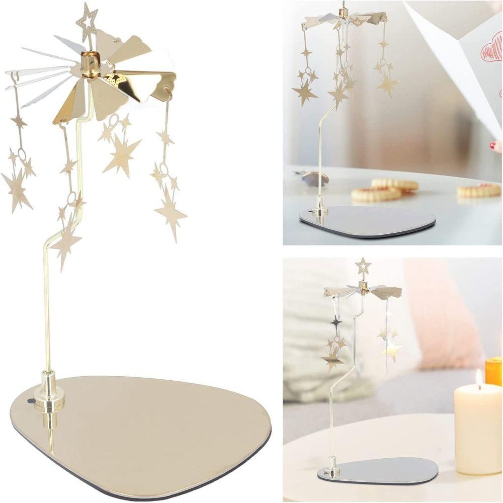 Candle Rotary Holder Rotating Candle Holder Candle Stick Holder Tray Carousel Candle Spinner