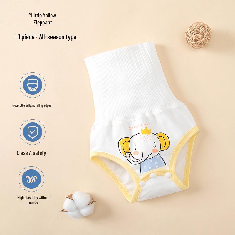 Cozy Cotton High-Waisted Baby Belly Band for Cold & Umbilical Protection (Autumn/Winter)
