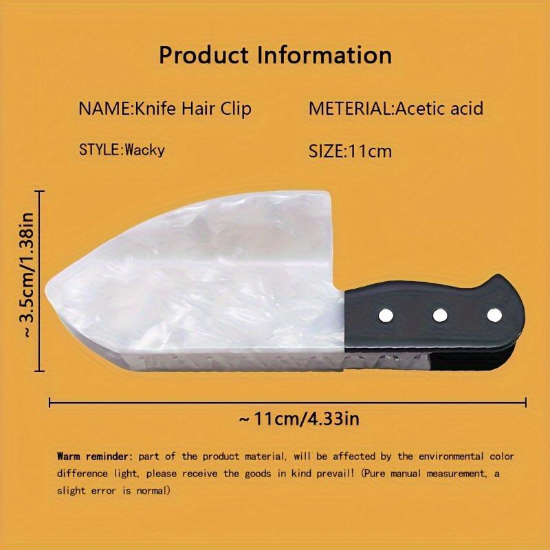 1 szt. Halloweenowy nóż spinka do włosów materiał akrylowy zabawny styl hip-hopowy damska spinka do włosów kolejka po prezenty