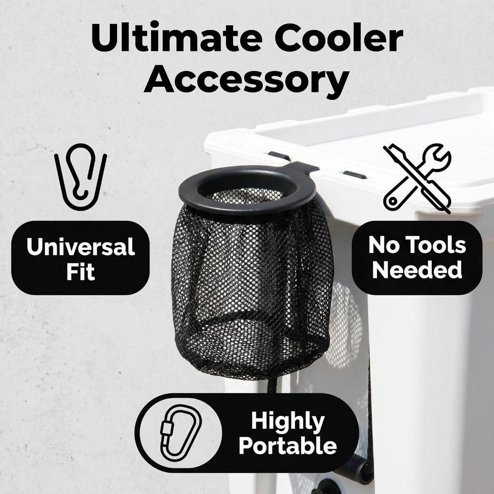 Universal Outdoor Cooler Trash Can Accessory Foldable Garbage Bag Organizer Outdoor Use