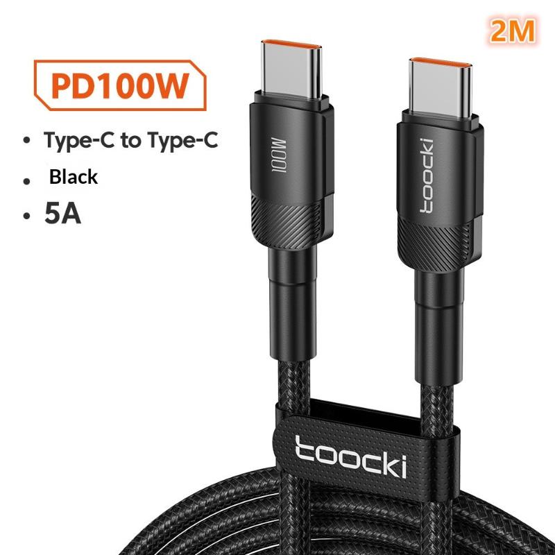 100W Type C to Type C Fast Charging Cable Universal Compatibility High Speed Data Transfer Cord for Phones Laptops Tablets