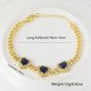 New Light Luxury Micro-inlaid Zircon Geometric Love Color Zircon Pendant Bracelet for Women