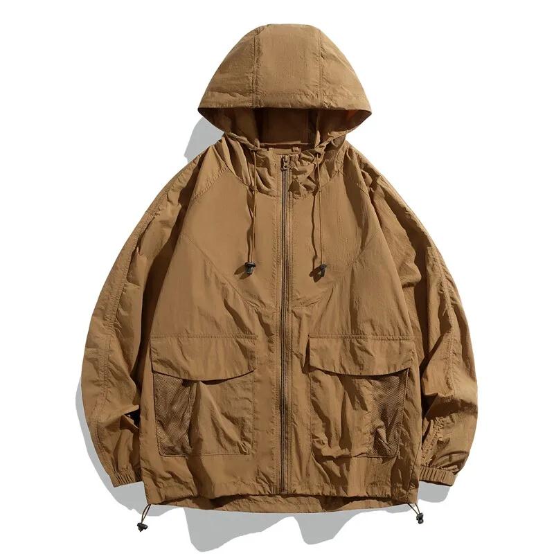 Jachetă Unisex Ușoară Respirabilă de Vară 2026 Bărbați Largă Mătase de Gheață Protecție Solară Îmbrăcăminte Exterioară Sport Camping Pescuit Drumeții Haine