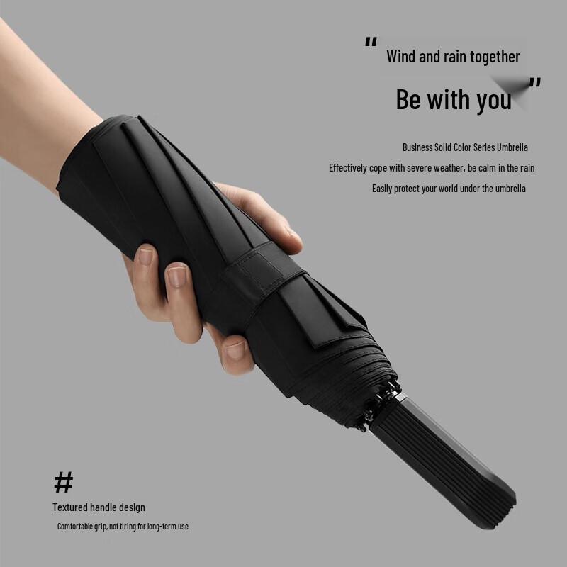 Large Reinforced 10-Rib Manual Folding Umbrella