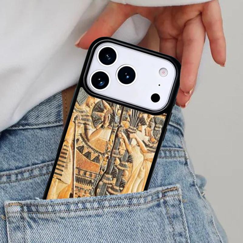Egypt Cuneiform Akkadian Phone Case for iPhone 16e 15 14 13 12 17 Pro Max Plus Air 17pro Cover Coque