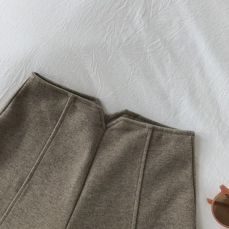 Dámské vlněné kraťasy do A s vysokým pasem: Podzim/zima 2023 Korejské oblečení pro volný čas a outdoor