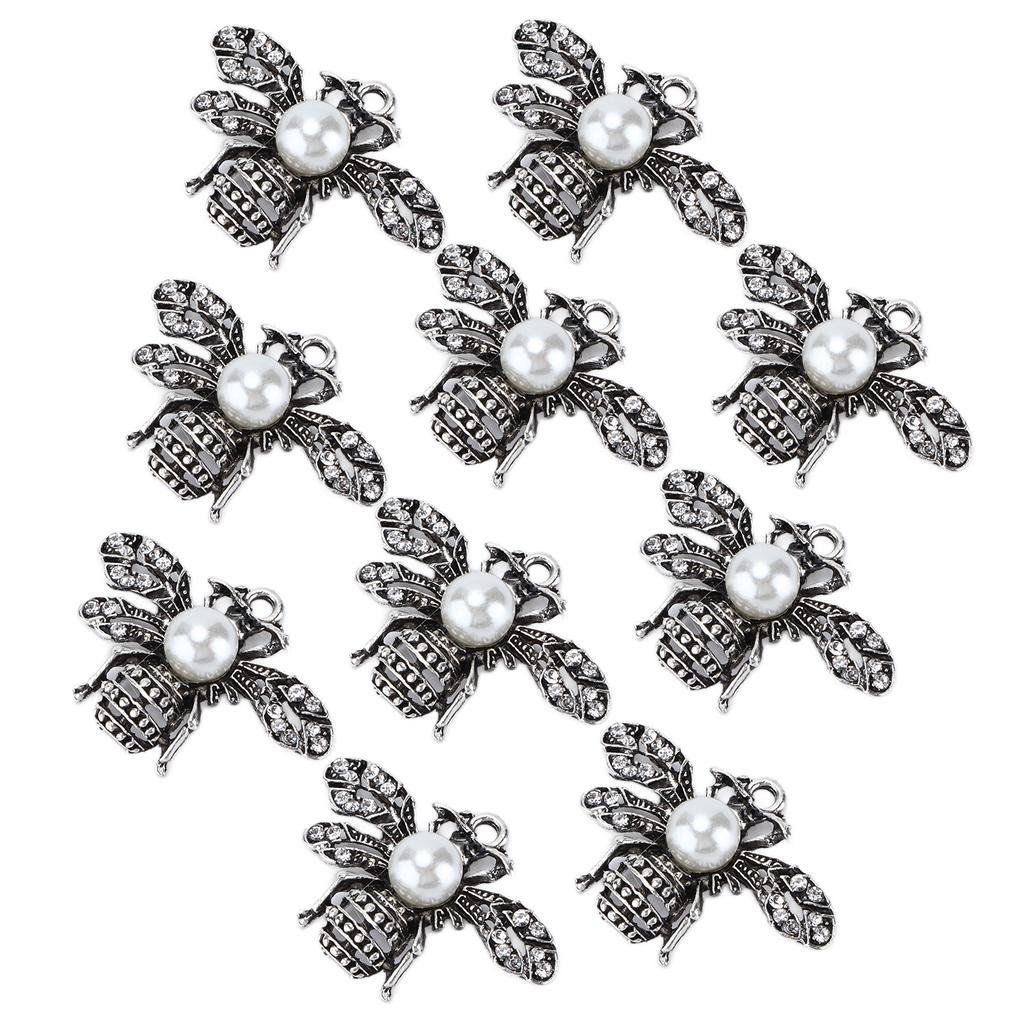 Lot de 10 broches décoratives en forme d'abeille, polyvalentes, pour vêtements, chaussures, sacs, cheveux