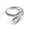 Stainless Steel Snake Sun Moon Spiral Adjustable Open Ring Set (5 Pieces)