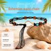 Bohemian Chic Ethnic Knot Wooden Bead Waistband for Women