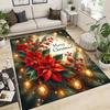 1 Stück Frohe Weihnachten Teppich, Rutschfest, Leicht zu reinigen, Fleckenresistent, Perfekt für gemütliche Wohnzimmer, Schlafzimmer, Küchen, Büros und Ho