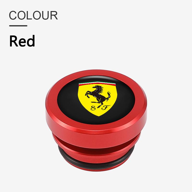 Car Cigarette Lighter Cover Dustproof Decoration Cap For Ferrari Roma F80 296 GTB GTS SF90 Stradale Spider Spyde Accessories MQ6