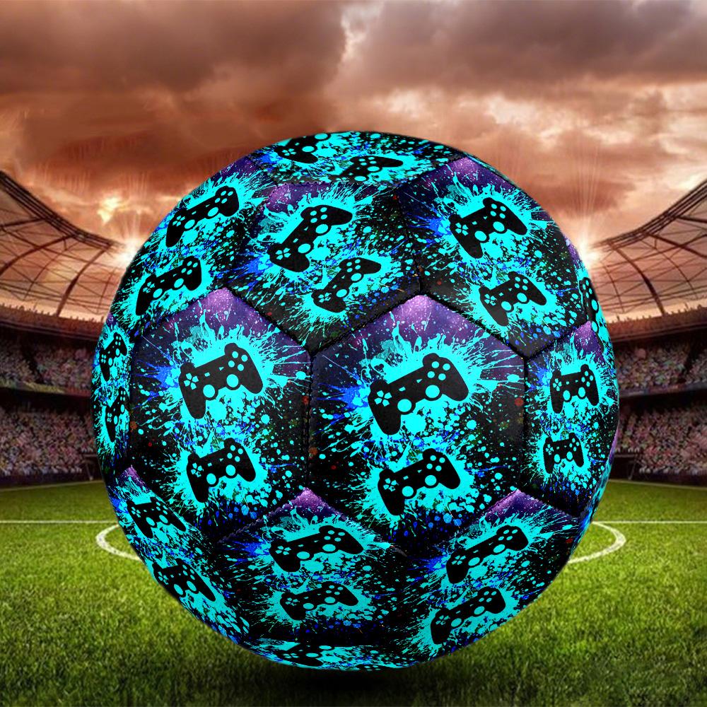 Gamepad Indoor Soccer Ball Size 5 Colorful All Ages Machine Stitched PVC Competition Ready Durable High-Bounce