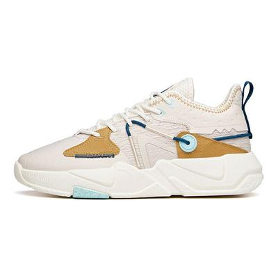 Life Series Reject Mediocrity Non-Slip Shock Absorption Low-Top Sneakers Men Sneakers White Brown 112138084-4