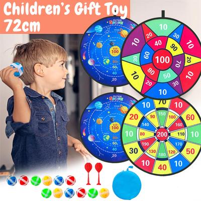 12 Balls Children Throw Sticky Ball Dartboard Boards Target Ball Kids Toys Set Indoor Sports Sucker Ball Game Family Sport Party
