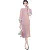 Bei Zhiyun Pink New Chinese Cheongsam Winter Clothing 1011 New High-end Atmospheric High-grade Young Models Velvet and Thicker