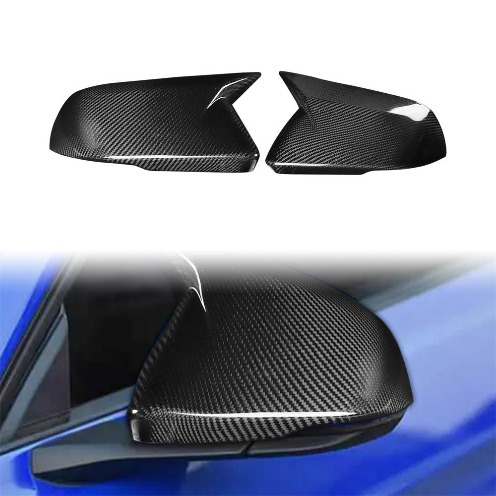 Carbon Fiber Side Mirror Cover Caps For Ford Mustang w/ LED Turn Signal 2015-17