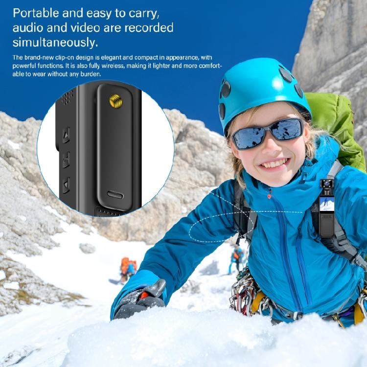 4K Sports Wearable Camera 180 Degree Travel Bike Driver Recorder Pocket Camera for Motorcycle Vlogging Sports