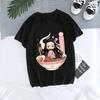 Tanjirou Kamado Kaus Wanita Kimetsu Kaus Wanito Printed Harajuku T-shirt Women's T-Shirt Kaus Grafis Anime Demon Slayer Uniseks