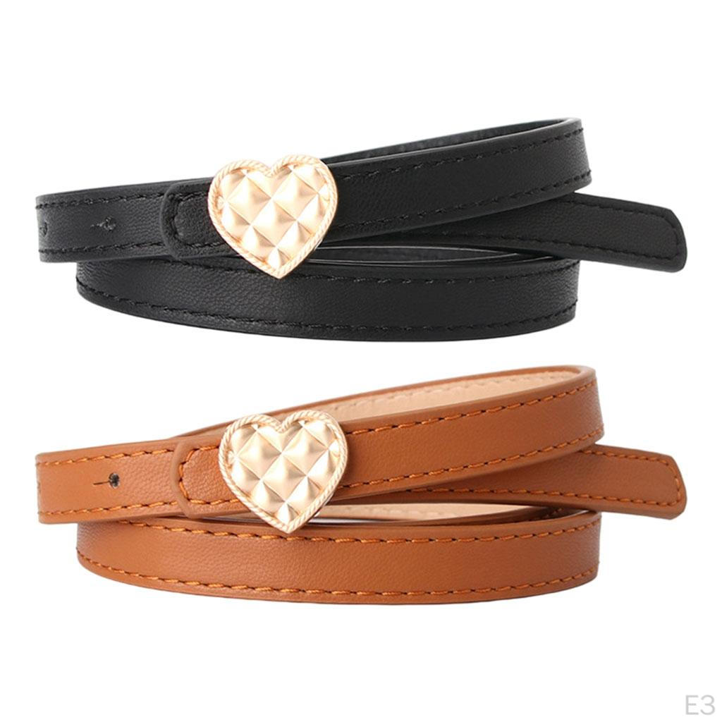 Durable Women Waist Belt with Buckle PU Leather for Casual Jeans Dresses Girls and Ladies