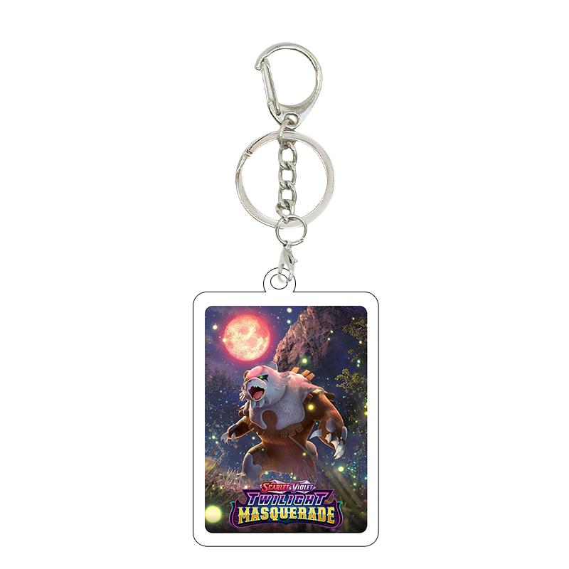 Anime Cartoon Gengar Psyduck Mew Bulbasaur Anime Game Characters Acrylic Pendant PKM Ptcg Decor Key Chain Ring for Fans Gifts