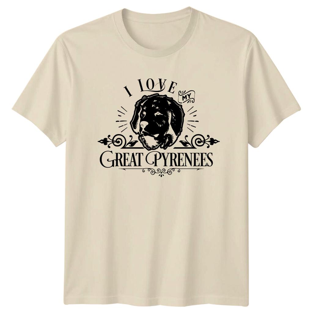 I Love My Great Pyrenees Dog Breed Graphic Art TShirt