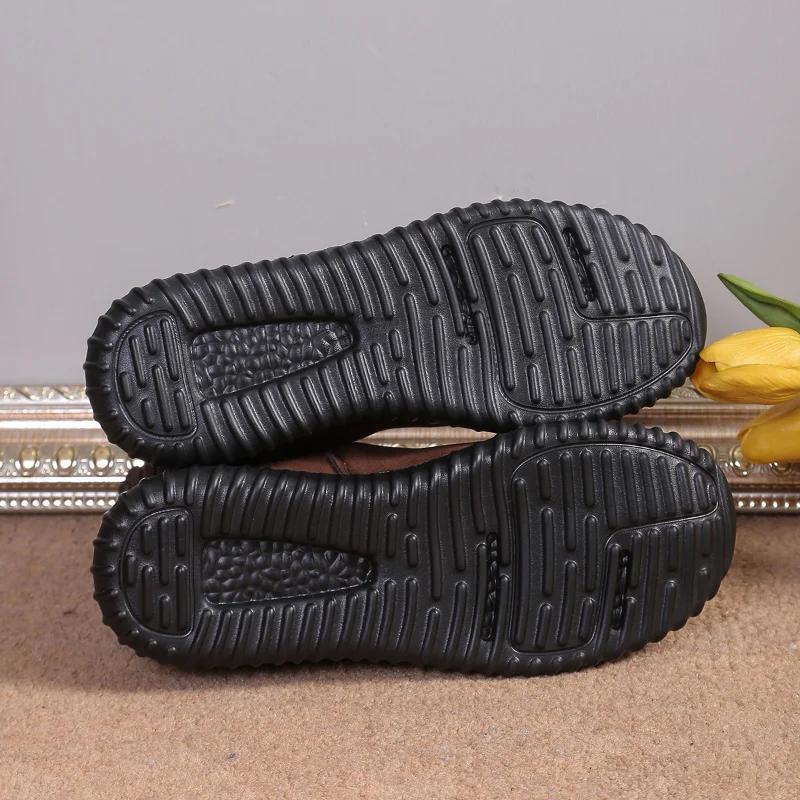 Cizme Noi de Damă 2024 Culoare Solidă Vârf Rotund Pantofi Tip Șosetă Femei Iarnă Păstrează Cald Talpă Burete Cizme de Gleznă Pantofi Femei Zapatos Mujer