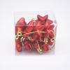 12Pcs Plastic Christmas Heart Shaped Ornaments Bright Christmas Pendants  for Home
