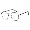 Polygon Glasses Men Vintage Octagon Blue Light Blocking Luxury Metal Eyewear 0 to -6.0 Prescription