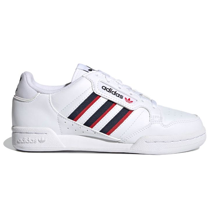 Adidas Originals Continental 80 Comfortable Durable Low-Top Kids Sneakers Kids Sneakers White Red Blue FX6088