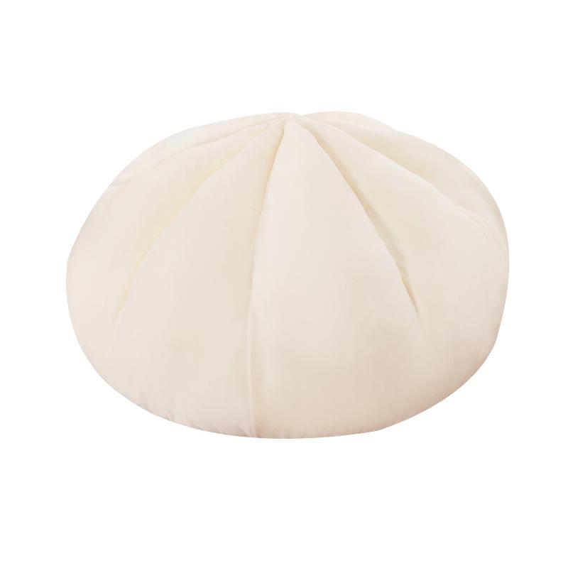 Cartoon Steamed Bun Plush Pillow - Down Cotton Backrest Cushion for Office or Gift