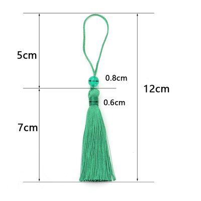 10 Piezas Borlas de Seda de Poliéster 7cm Borlas de Colores Hechas a Mano Borla Suave para Manualidades Borla Mini con Cuentas Para Marcadores de Libros Fabricación de Joyería Decoración