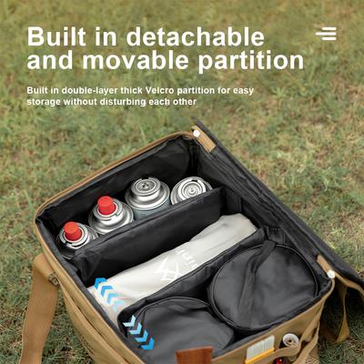 20L Camping Storage Bag Travel Tableware Handbag Multifunctional Gas Tank Holder Bag Cooker Storage Bag for Outdoor Camping