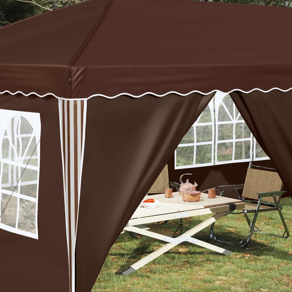Pop Up Party Tent 575 X 288 X 245 Cm Brown