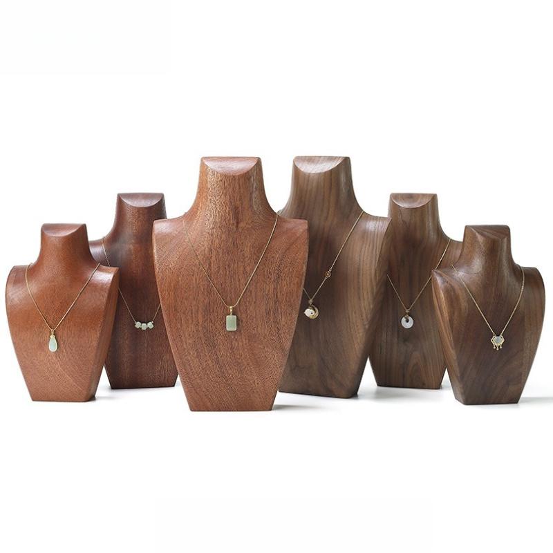 Wooden Model Jewelry Rack Jeweler Necklaces Displays Dedicated Holder Necklace Counter Display Shelf Jewellery Storage Stand