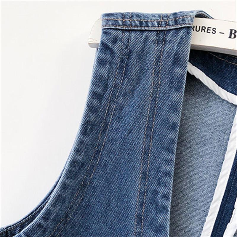 Spring Autumn Retro Women's Short Denim Vest Jacket Single Breasted Korean Slim Casual Jeans Vest Female Waistcoat Tops
