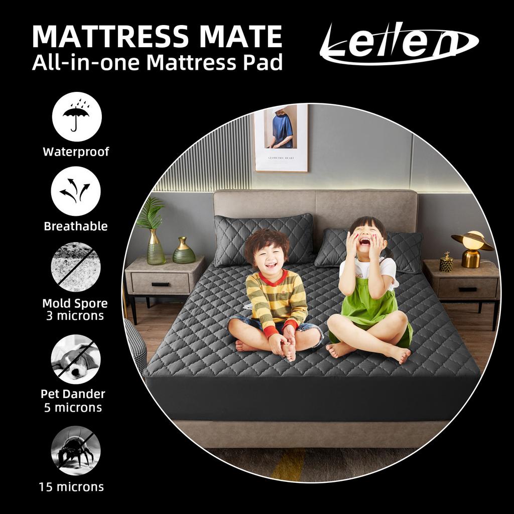 Waterproof Mattress Cover Elastic Matress Protector Double Bed Jacquard Sheet Cover Non-slip Bedspreads For King/Queen Size 1pc