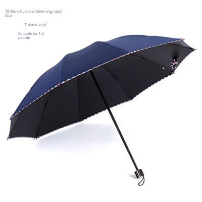 Large Ten-Rib Folding Umbrella for Two People, Business Use, Sun and Rain Protection, Sunshade Umbrella, Bulk Advertising Printing