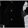 2026 Winter Men's Long Woolen Coat, Fur Collar, Overcoat, Male, Solid, Slim, Casual, Windbreaker Jacket, Outerwear, Top, Black, Plus Size, S-5XL